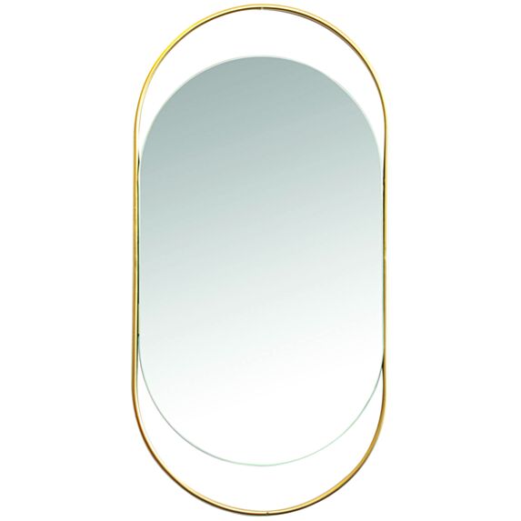 Miroir métal doré 30x60cm