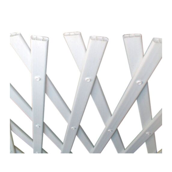 Trellis extensible PVC, 0,50x1,50m, Blanc, INTERMAS