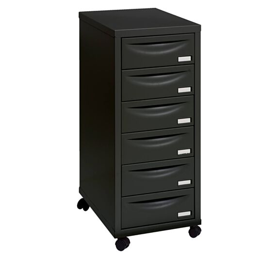 Module Brico Box 6 tiroirs sur roulettes 72x30x39cm Rouge - PIERRE HENRY