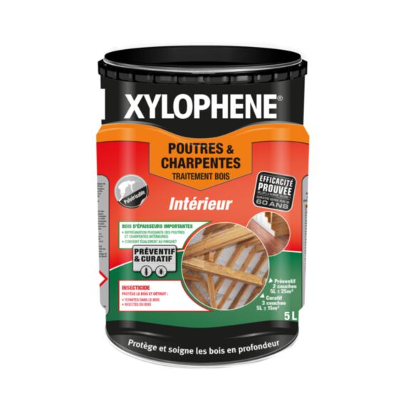 Traitement Insecticide Poutres Charpentes 5L - XYLOPHENE