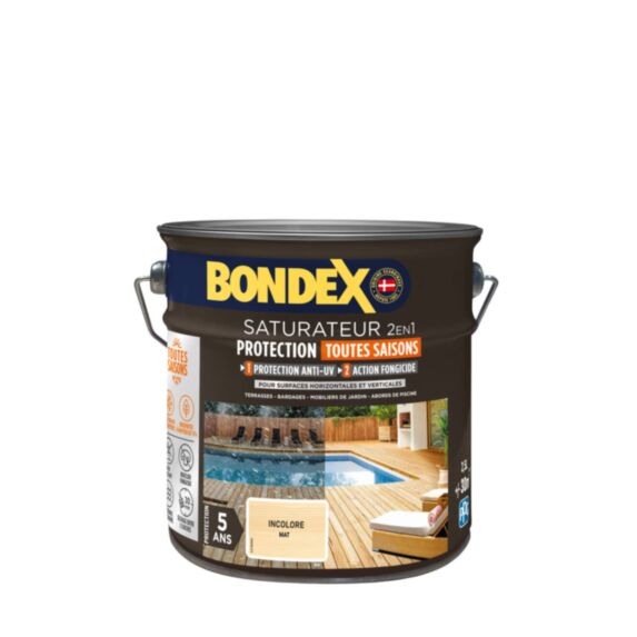 Saturateur anti-UV et grisaillement 2,5 L incolore - BONDEX