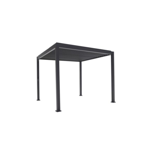 Pergola Bioclimatique Alu Caly 3x3xH2,40m gris anthracite