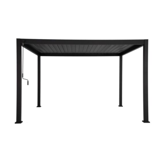 Tonnelle autoportante bioclimatique Alu Caly 4x3xH2,5m gris anthracite