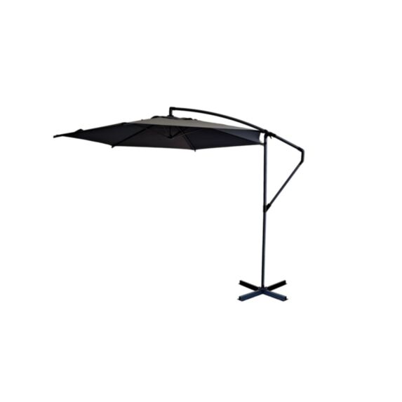 Parasol déporté Elio acier gris - 3m