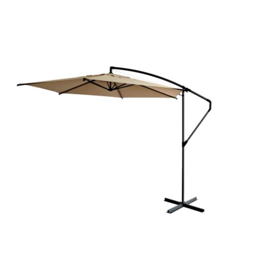 Parasol déporté Elio métal beige 3m