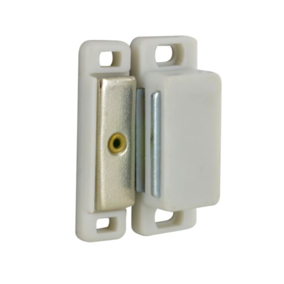Loquet magnétique rectangle 6kg blanc x2