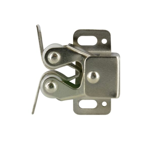 Lot de 2 loqueteaux mécaniques à rouleau silencieux à pinces avec gâche