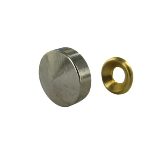 Cache vis D16mm laiton chromé x4