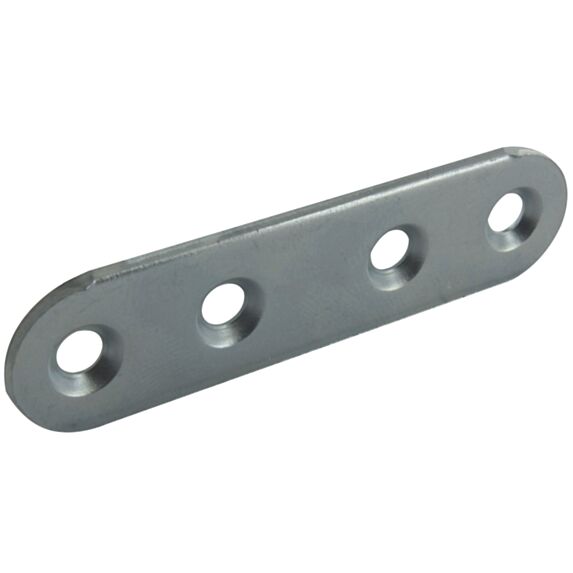 Patte assemblage bouts ronds 60mm acier zingué x4