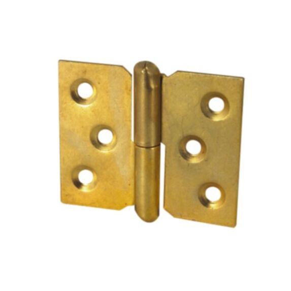 Paumelle 40x50mm gauche acier laitonné x2