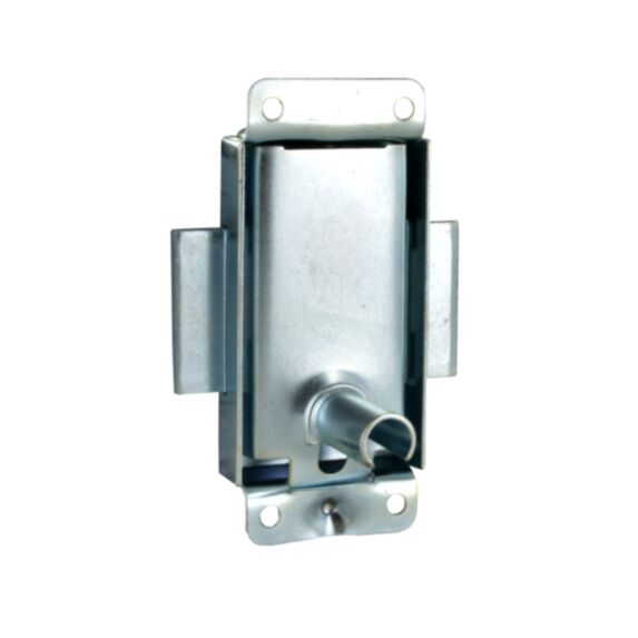 Serrure en applique droite/gauche, axe 15mm acier poli