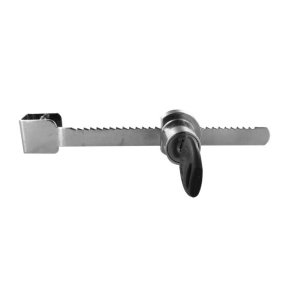 Serrure de porte vitrine coulissante à crémaillère