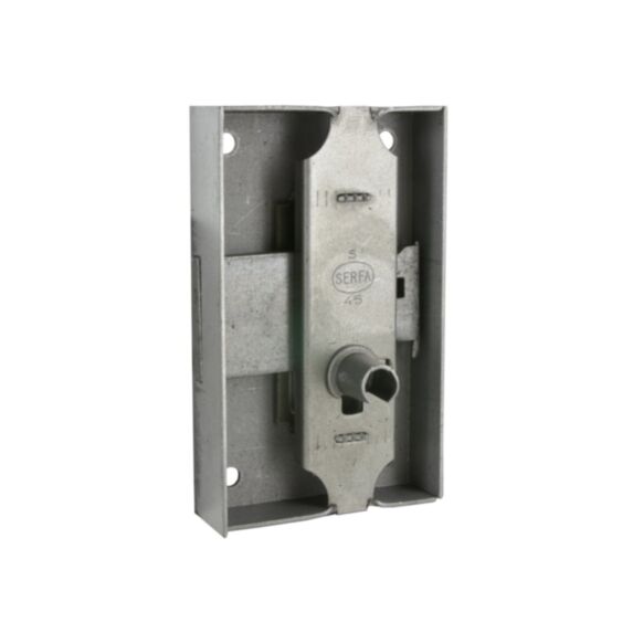 Serrure encloisonnée axe 30 acier poli + clé