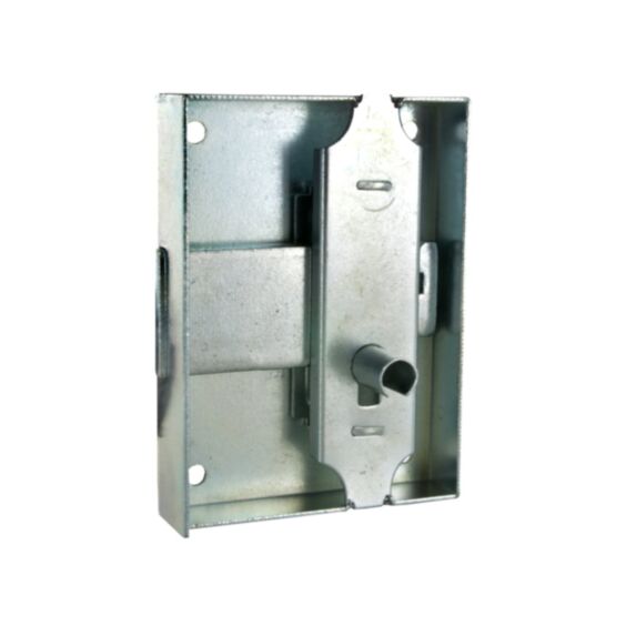 Serrure encloisonnée axe 40 acier poli + clé