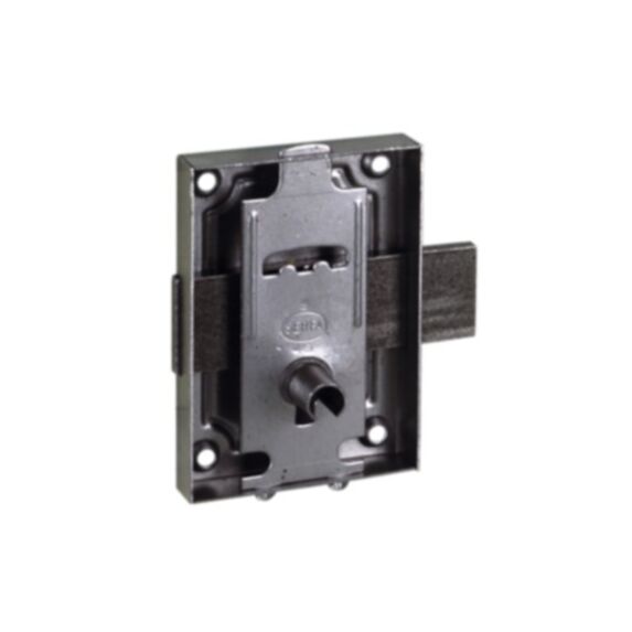 Verrou applique droite/gauche axe 25mm acier poli