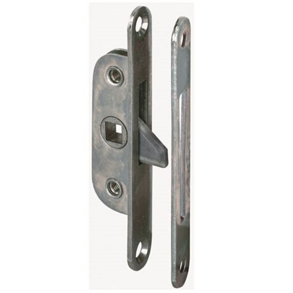 Loquet à encastrer + gache argente 220x70 haut 15