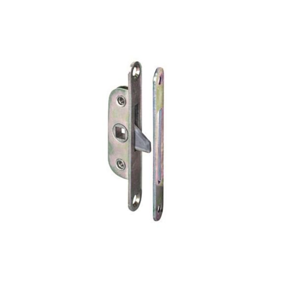 Loquet à encastrer + gache argente 220x70 haut 20