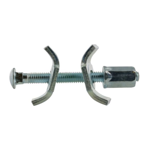 Ferrure plan de travail M6x65mm acier zingué x2