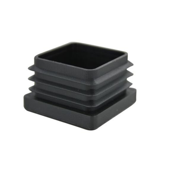 Embout carré rentrant 40x40mm PVC noir X4 - CIME