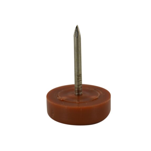 Patin à clouer D.15 mm plastique brun X8