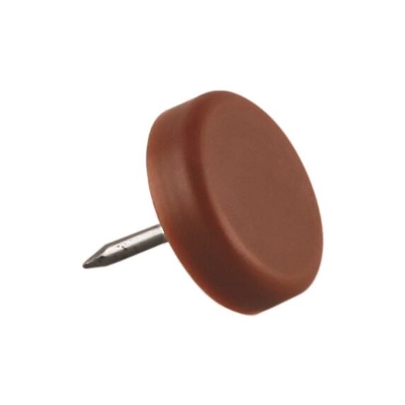 Patin à clouer plastique brun diamètre 19 x4