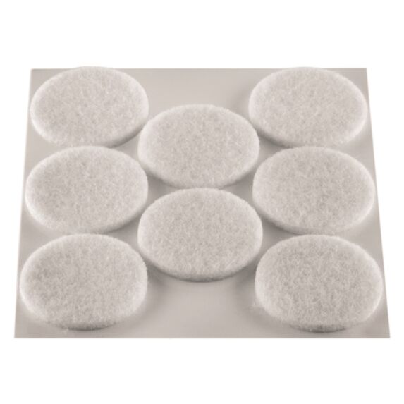 Patin rond adhesif feutré blanc d27 x8