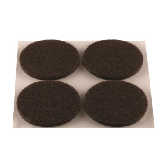 Patin rond adhésif feutree brun d27 x8