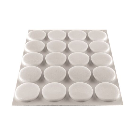 Patin rond antiderapant plastique blanc d16 x20