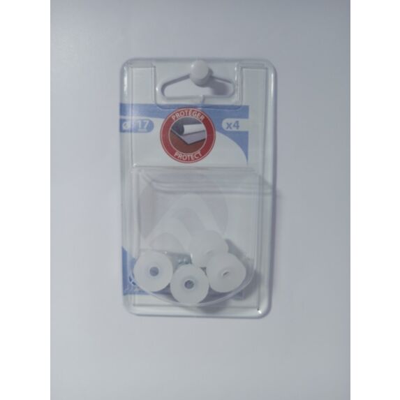 Patin amortisseur plastique transparent Ø17mm x4 - CIME
