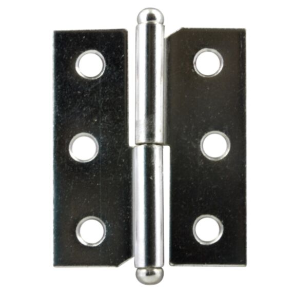 Paumelle 50x40mm gauche acier nickelé x2