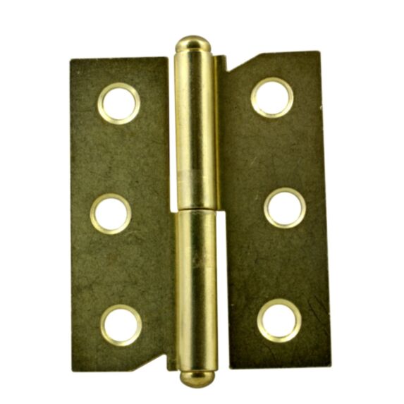 Paumelle 50x40mm gauche acier laitonné x2