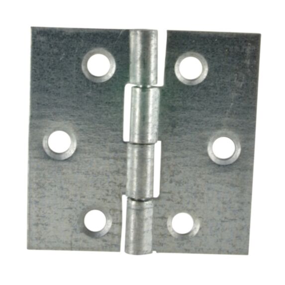 Charnière axe inox 40x40mm acier zingué x2