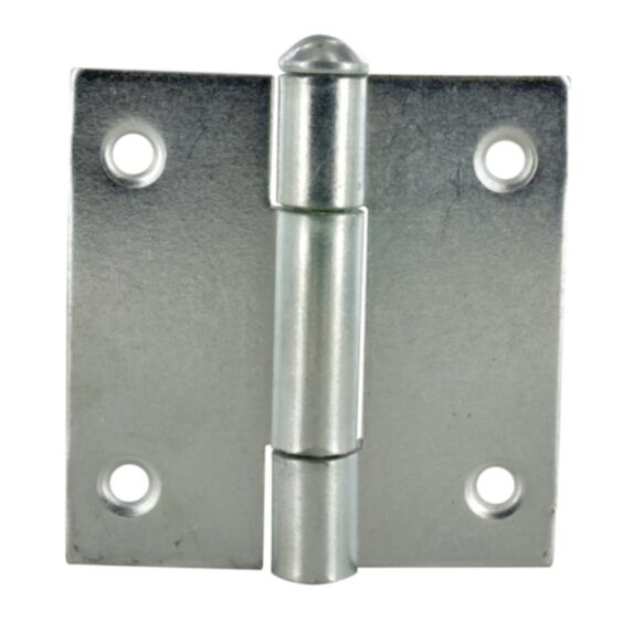 Charnière axe inox 70x70mm acier zingué