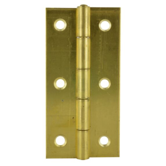 Charnière rectangle 100x50mm laiton poli