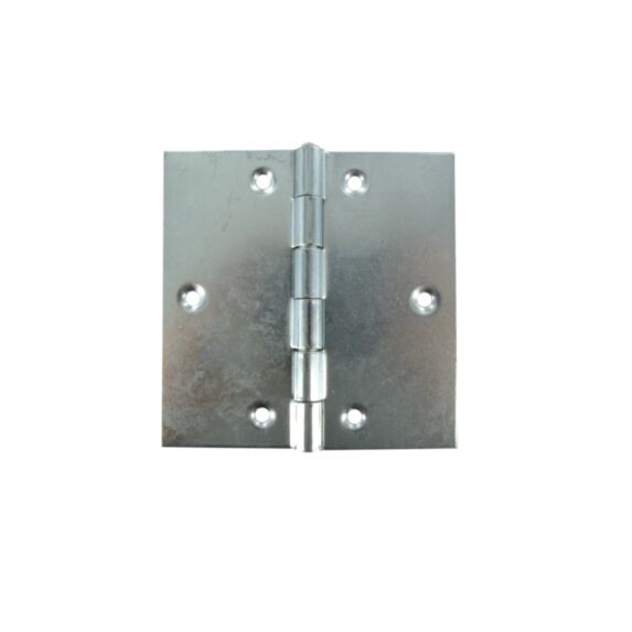 Charnière carrée renforcée double feuille pour porte à visser