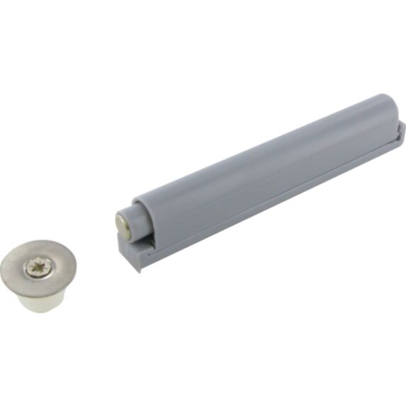 Poussoir porte recouvrement plastique gris