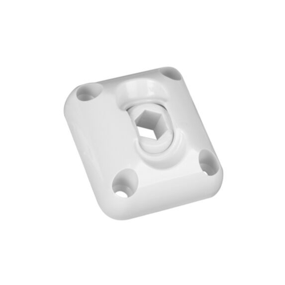 Passe caisson à rotule pour volet roulant à manivelle pour tige d'entrainement 6 pans de 10mm plastique blanc