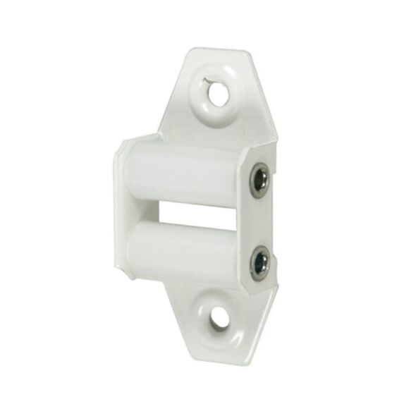 Guide sangle à galet pour volet roulant pour sangle de 20-22mm acier blanc