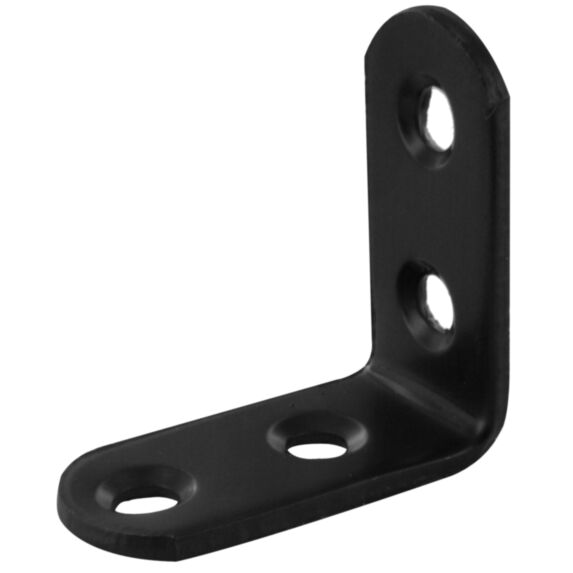 Lot de 4 équerres de chaise à bouts ronds assemblage en applique à visser L30xH30xP15mm