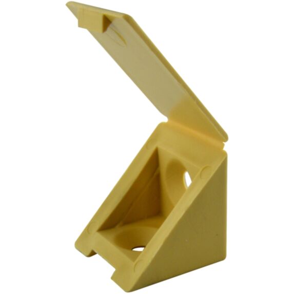 Taquet équerre 23x23x23mm coloris pin x4