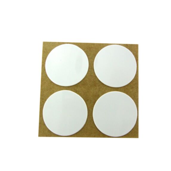 Cache vis adhésif D19mm blanc x9