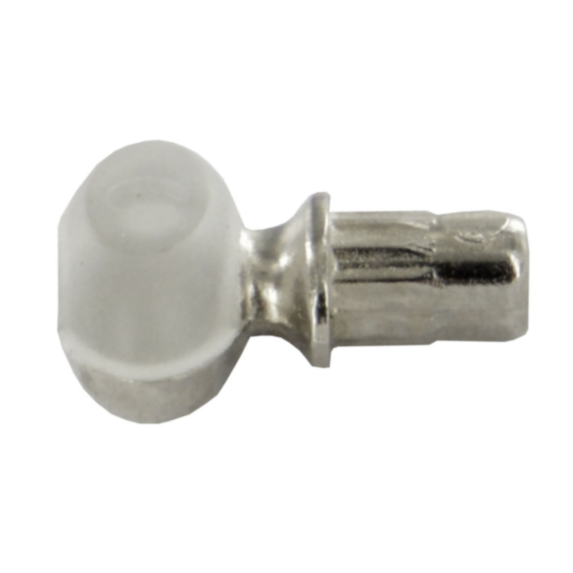 Lot de 8 taquets transparent à enfoncer pour étagère en verre Ø5 mm acier chromé