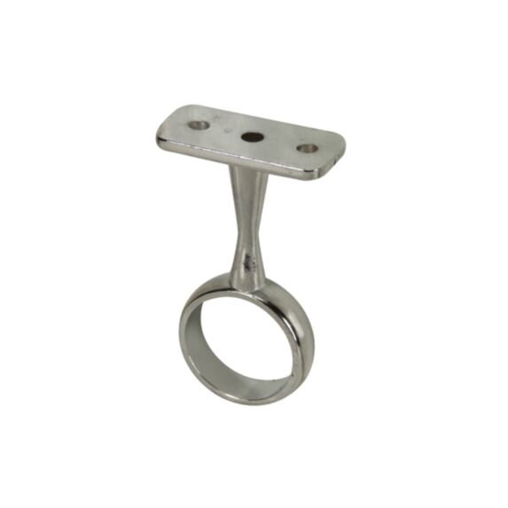 2 supports de milieu de penderie rond et fixe Ø25mm chromé