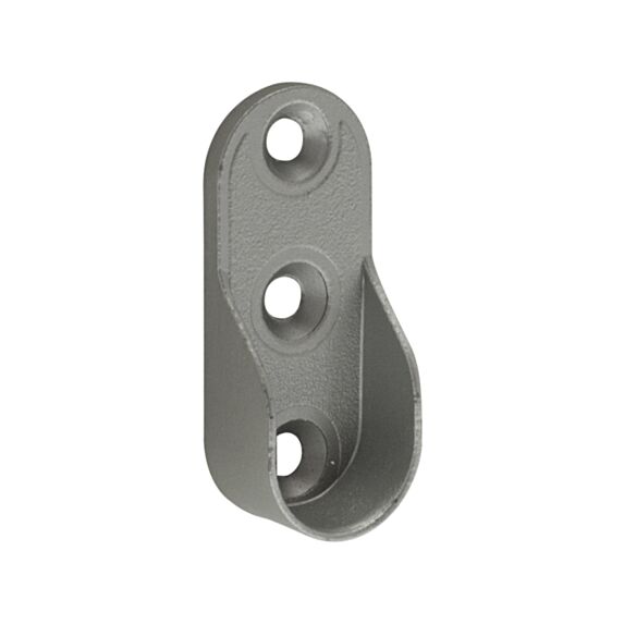 Supports ouverts muraux CIME 30x15mm ovale acier gris