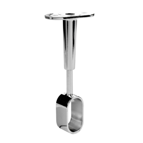 Support plafond réglable CIME 30x15mm ovale zamak chromé