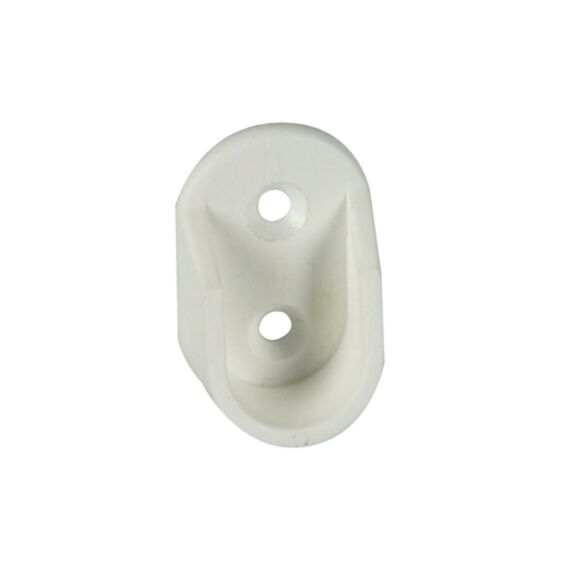 Lot de 2 supports muraux ouverts Ø19MM rond blanc