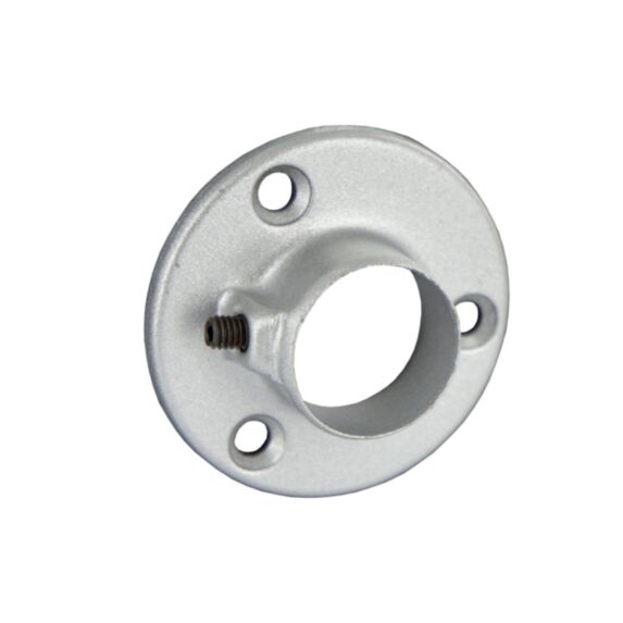 Lot de 2 supports muraux fermés Ø19MM rond gris