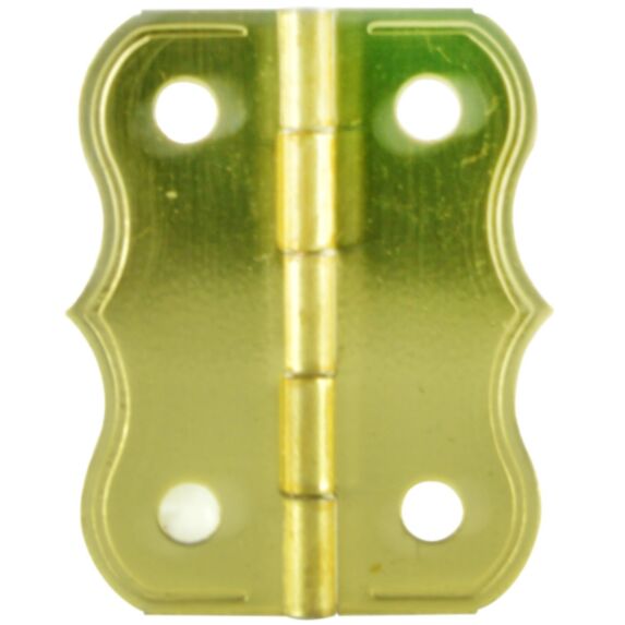 2 charnières coffret festonnées L25 mm laiton
