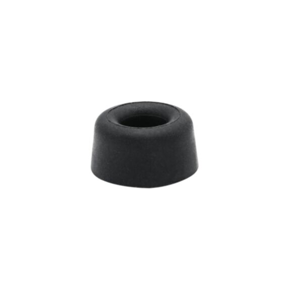 Set de 4 butées de sol rondes Ø20 x H10 à visser caoutchouc noir - CIME