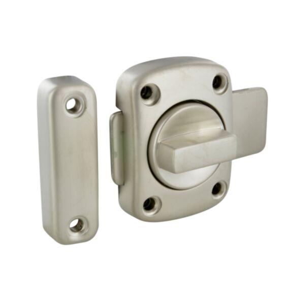 Verrou auto design 40mm, 70x55mm zamak nickelé mat